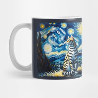 Toyger Starry Night Inspired - Artistic Cat Mug